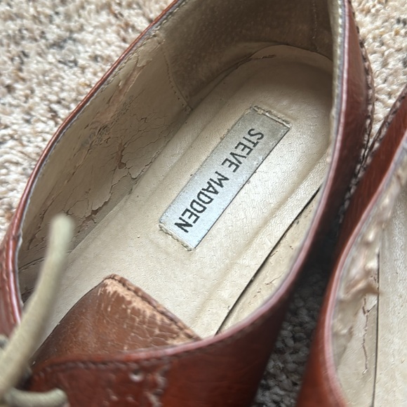 Vintage Steven Madden Cognac Brown Oxfords - Picture 4 of 7